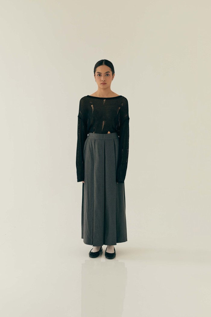 Box Skirt In Charcoal | Morningsol