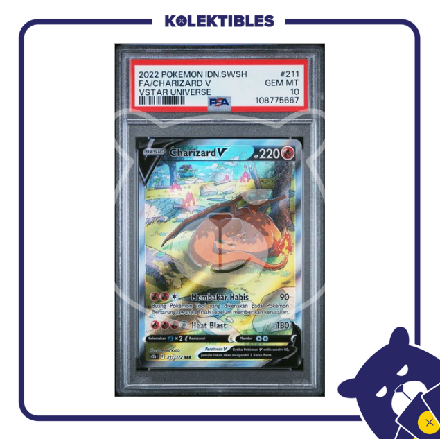 Charizard V 211 SAR - Pokemon VSTAR Universe 2022 Indonesia - PSA