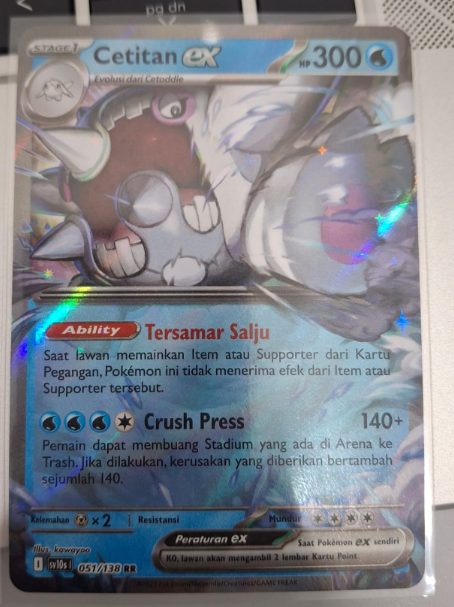 POKEMON INDONESIA SV10S 051/138 RR Cetitan EX | Kolektibles POKEMON INDONESIA SV10S 051/138 RR Cetitan EX | Kolektibles