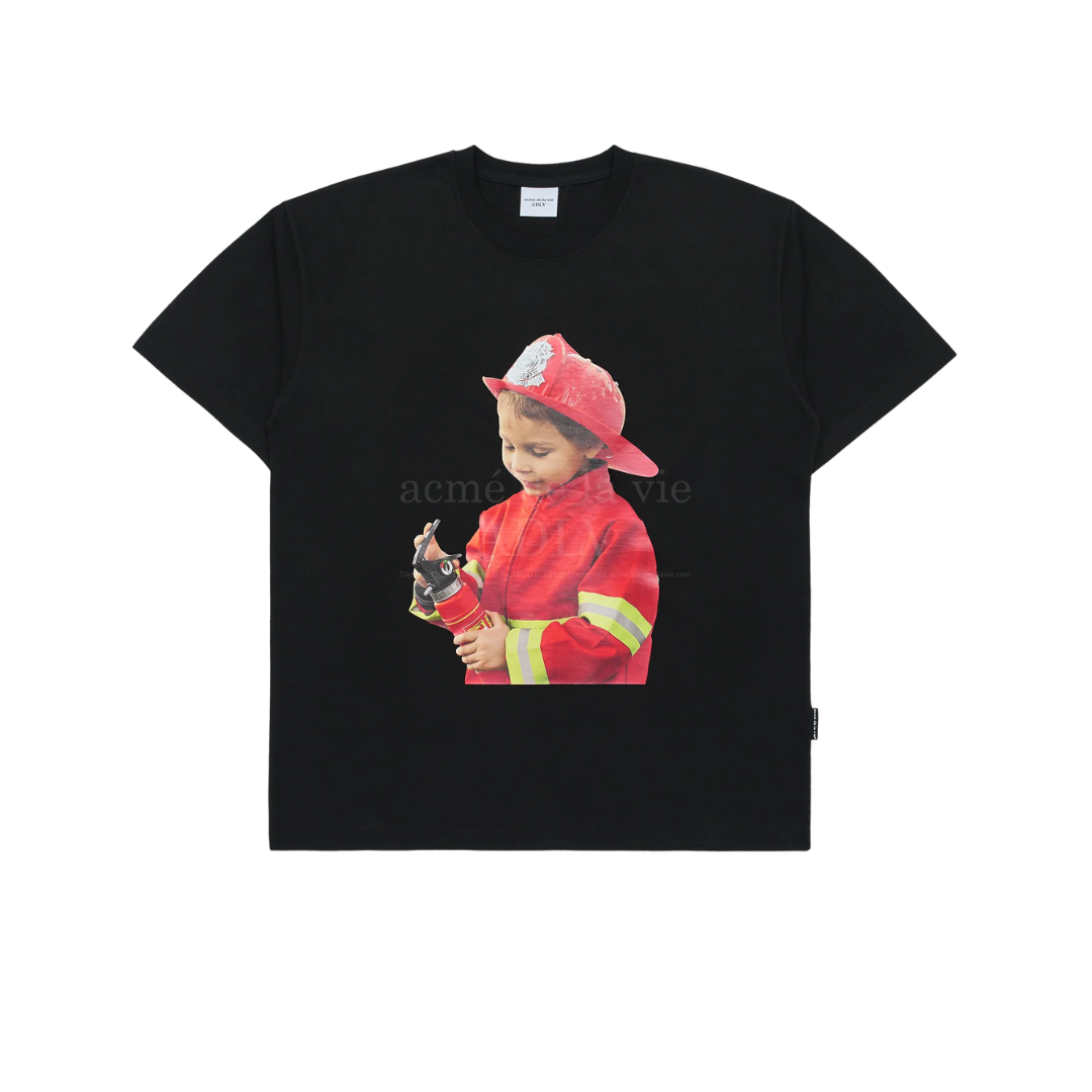 Adlv baby face cowboy lettering black tee | Beast Kicks Store