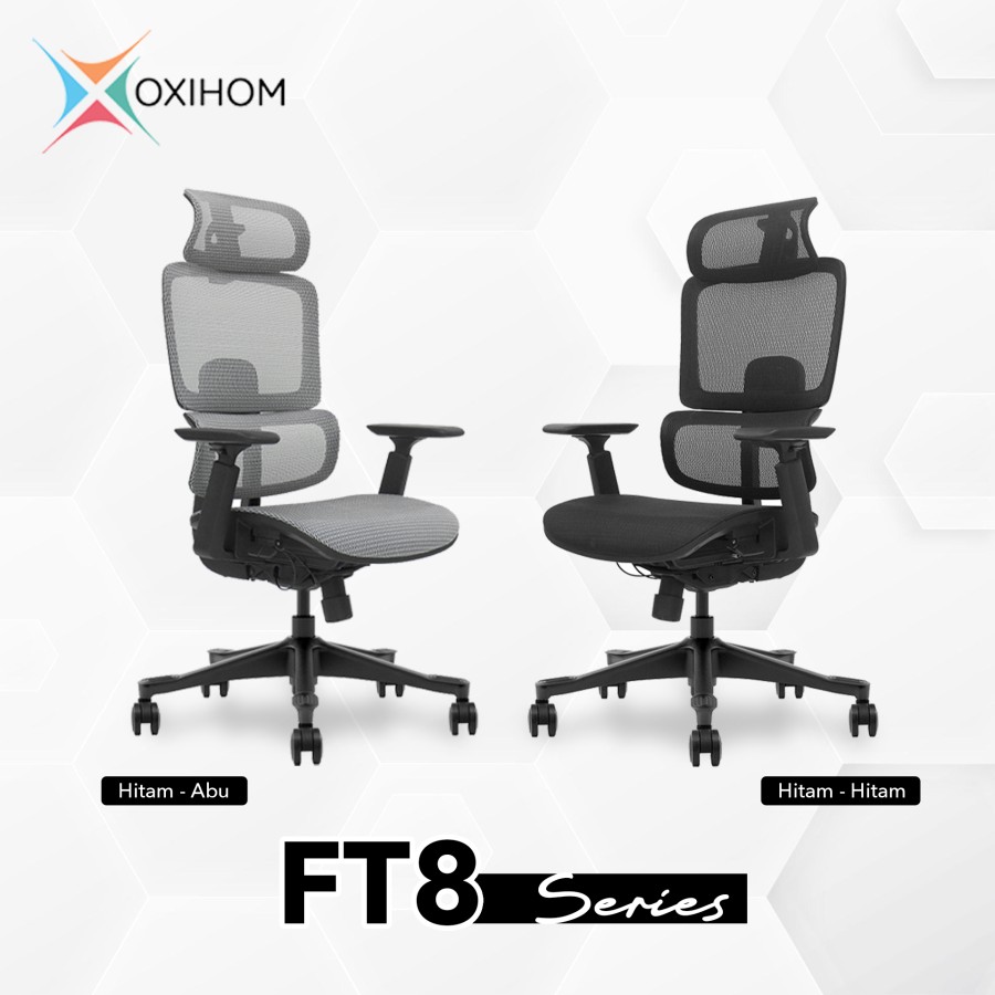 Promo Akhir Tahun OXIHOM T8 Kursi Mesh Kursi Kantor Kursi Kerja Me  Abditama Official Store