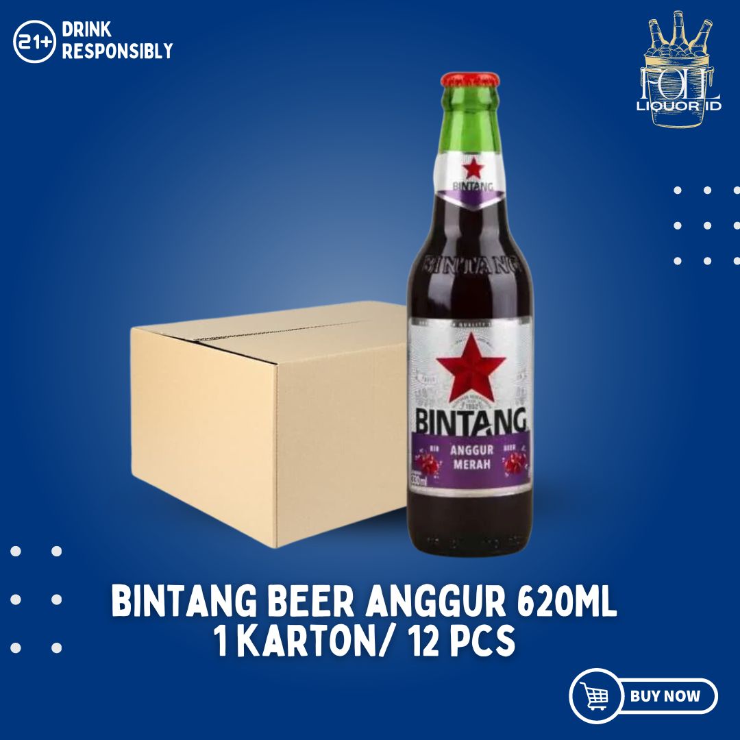 1 Karton - Bintang Beer Anggur Merah Bremer 620ml | Foll