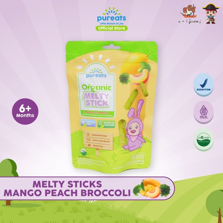 Pureats Pureats Melty Stick Mango Peach Brocolli | Raja niaga nusantara